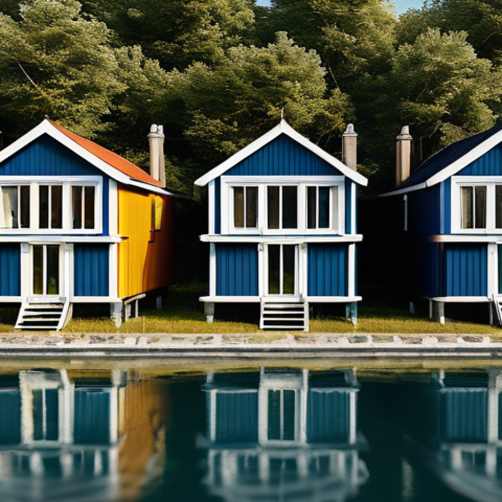 해상 거주 플랫폼의 건축 자재 선택 - Here are three detailed image prompts in English, generated for your floating house concepts: