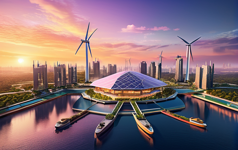 해상 거주 플랫폼에서의 직장 생활 - **Vibrant Floating City Community Life:**
    A lively and bright outdoor scene on a section of a la...