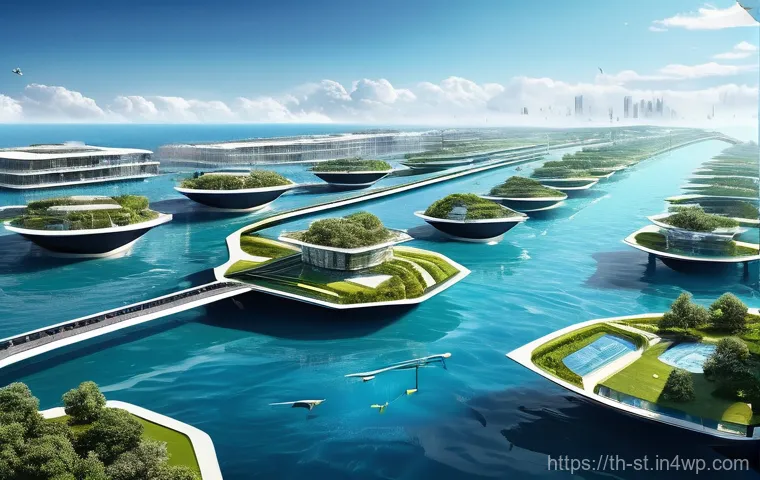 해상 거주 플랫폼의 신뢰성 평가 - **Prompt 1: Modern Floating Home in a Serene Ocean Setting**
    "A visually stunning, modern floati...
