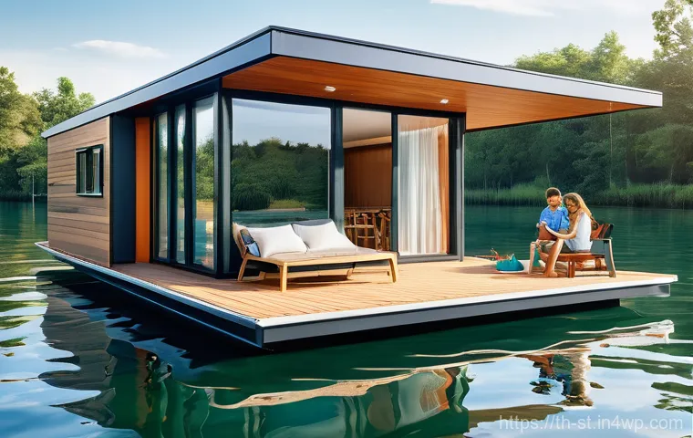 해상 거주 플랫폼에서의 생활비 분석 - **A Serene Morning on a Thai Floating Home**
    A peaceful and picturesque morning scene on a tradi...