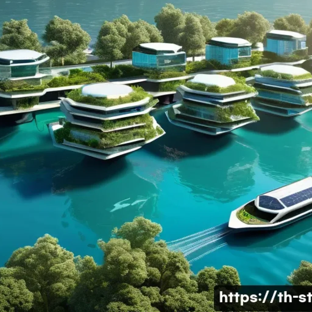 해상 거주 플랫폼의 지속 가능한 개발 목표 - **Prompt:** A vibrant, futuristic floating city, designed with interconnected hexagonal modules on c...
