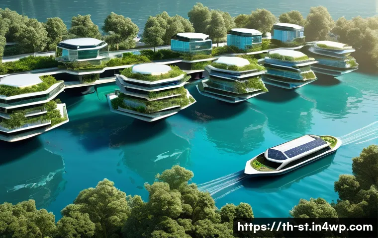 해상 거주 플랫폼의 지속 가능한 개발 목표 - **Prompt:** A vibrant, futuristic floating city, designed with interconnected hexagonal modules on c...