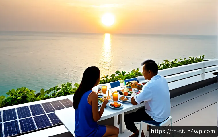 Home 17 해상 거주 플랫폼의 생활 양식 변화 - Photorealistic morning life on a modern offshore residential platform in the Gulf of Thailand, Thai ...